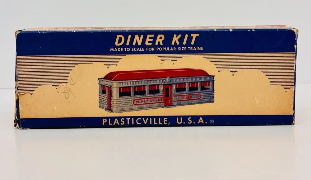 Plasticville O & S Gauge Diner Kit Chrome & Red DE-7 Complete w/ Box